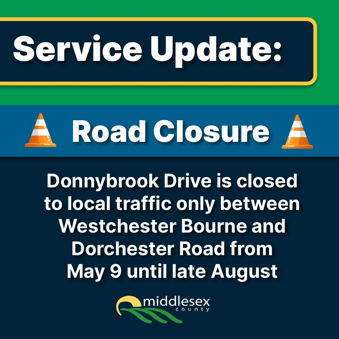 Road Closure Donnybrook Drive Middlesex County